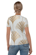 Load image into Gallery viewer, Golden V Pattern - Women&#39;s All Over Printed Half Sleeve T-Shirt
