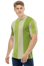 Load image into Gallery viewer, Green On White Pattern - Men&#39;s All Over Printed Half Sleeve T-Shirt
