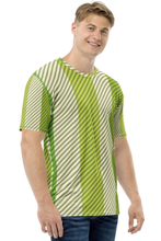 Load image into Gallery viewer, Green On White Pattern - Men&#39;s All Over Printed Half Sleeve T-Shirt
