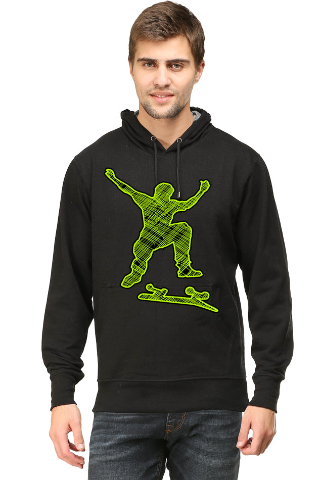 Green Thread Skater - Men's Hooded SweatShirt