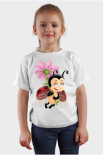Load image into Gallery viewer, Lady Bug Holding Flower - Kid&#39;s Round Neck Half Sleeve T-Shirt
