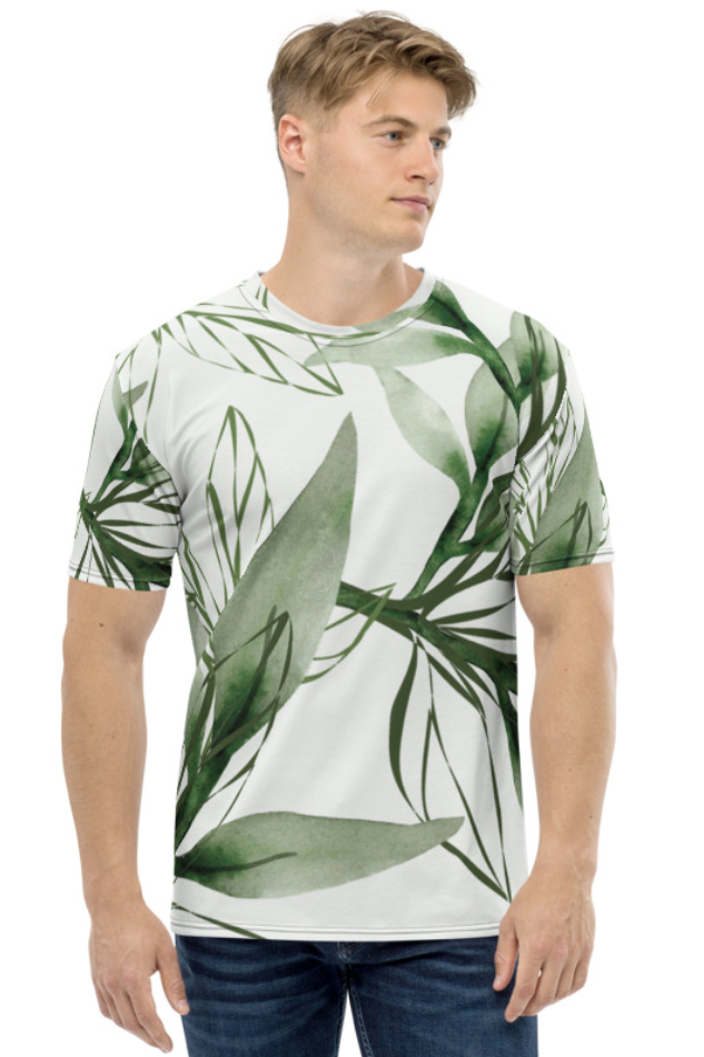 Leaves Pattern - Men's All Over Printed Half Sleeve T-Shirt