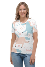 Load image into Gallery viewer, Lovely Unicorn Pattern - Women&#39;s All Over Printed Half Sleeve T-Shirt
