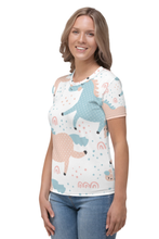 Load image into Gallery viewer, Lovely Unicorn Pattern - Women&#39;s All Over Printed Half Sleeve T-Shirt
