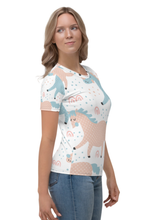 Load image into Gallery viewer, Lovely Unicorn Pattern - Women&#39;s All Over Printed Half Sleeve T-Shirt
