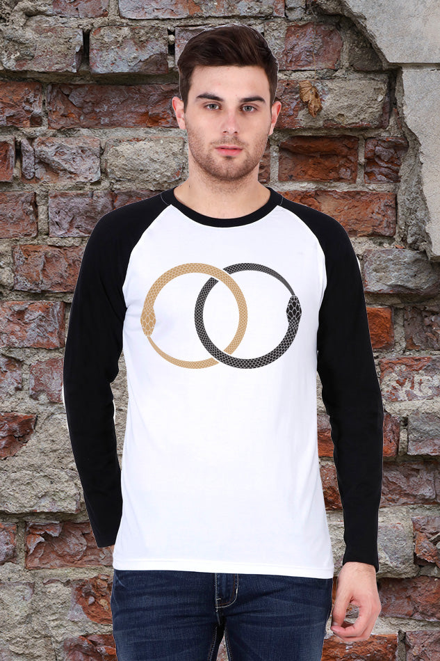 Majestic Serpent Rings - Men's Raglan Full Sleeve T-Shirt