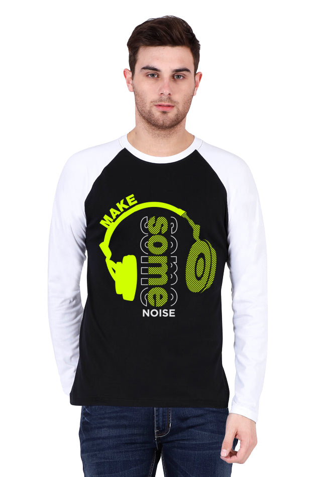 Make Some Green Noise - Men's Raglan Full Sleeve T-Shirt