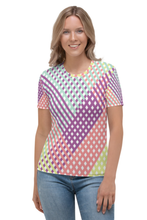 Load image into Gallery viewer, Nano Squared Pattern - Women&#39;s All Over Printed Half Sleeve T-Shirt
