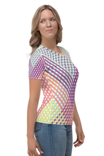 Load image into Gallery viewer, Nano Squared Pattern - Women&#39;s All Over Printed Half Sleeve T-Shirt
