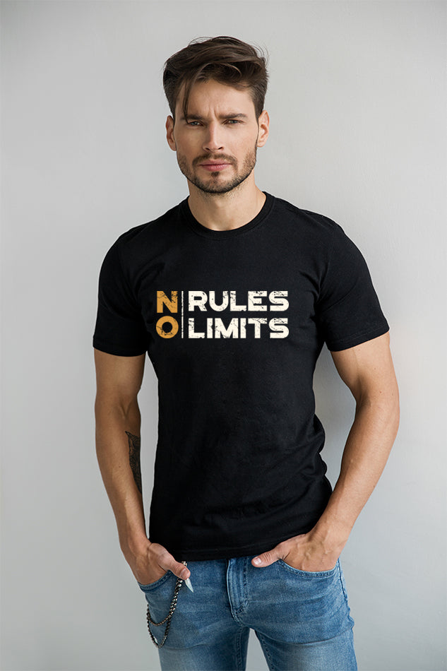 No Rules No Limits - Men's Round Neck Half Sleeve T-Shirt