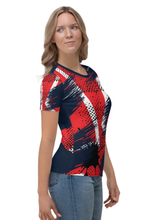 Load image into Gallery viewer, Noise on Red - Women&#39;s All Over Printed Half Sleeve T-Shirt
