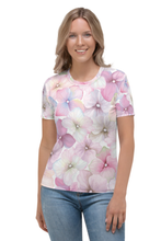 Load image into Gallery viewer, Painted Coloured Flowers - Women&#39;s All Over Printed Half Sleeve T-Shirt
