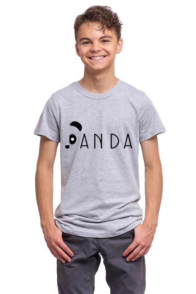Panda Face Print - Kid's Round Neck Half Sleeve T-Shirt (Boy)