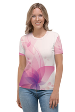 Load image into Gallery viewer, Peaceful Flowers - Women&#39;s All Over Printed Half Sleeve T-Shirt
