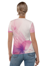 Load image into Gallery viewer, Peaceful Flowers - Women&#39;s All Over Printed Half Sleeve T-Shirt
