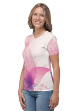 Load image into Gallery viewer, Peaceful Flowers - Women&#39;s All Over Printed Half Sleeve T-Shirt
