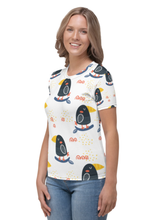 Load image into Gallery viewer, Penguin Surfer - Women&#39;s All Over Printed Half Sleeve T-Shirt
