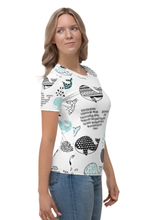 Load image into Gallery viewer, Pod of Whales - Women&#39;s All Over Printed Half Sleeve T-Shirt
