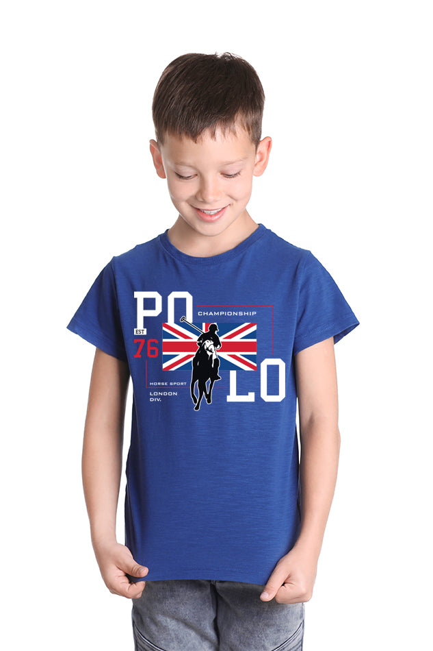 Polo Championship 76 - Kid's Round Neck Half Sleeve T-Shirt (Boy)
