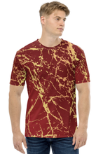 Load image into Gallery viewer, Red Stone Pattern - Men&#39;s All Over Printed Half Sleeve T-Shirt
