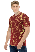 Load image into Gallery viewer, Red Stone Pattern - Men&#39;s All Over Printed Half Sleeve T-Shirt
