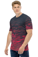 Load image into Gallery viewer, Red and Black Sport - Men&#39;s All Over Printed Half Sleeve T-Shirt
