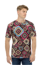 Load image into Gallery viewer, Retro Squares - Men&#39;s All Over Printed Half Sleeve T-Shirt
