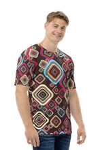 Load image into Gallery viewer, Retro Squares - Men&#39;s All Over Printed Half Sleeve T-Shirt
