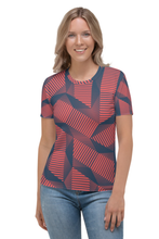 Load image into Gallery viewer, Rhythmic Pillar - Women&#39;s All Over Printed Half Sleeve T-Shirt
