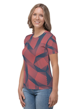 Load image into Gallery viewer, Rhythmic Pillar - Women&#39;s All Over Printed Half Sleeve T-Shirt
