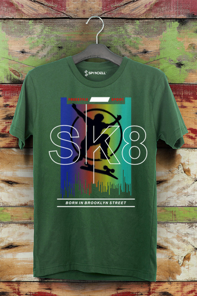 SK8 - Men's Round Neck Half Sleeve T-Shirt