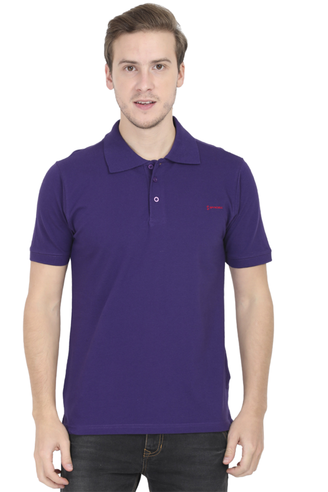 SPYNDELL Red Plain(Purple) - Men's Polo Half Sleeve T-Shirt