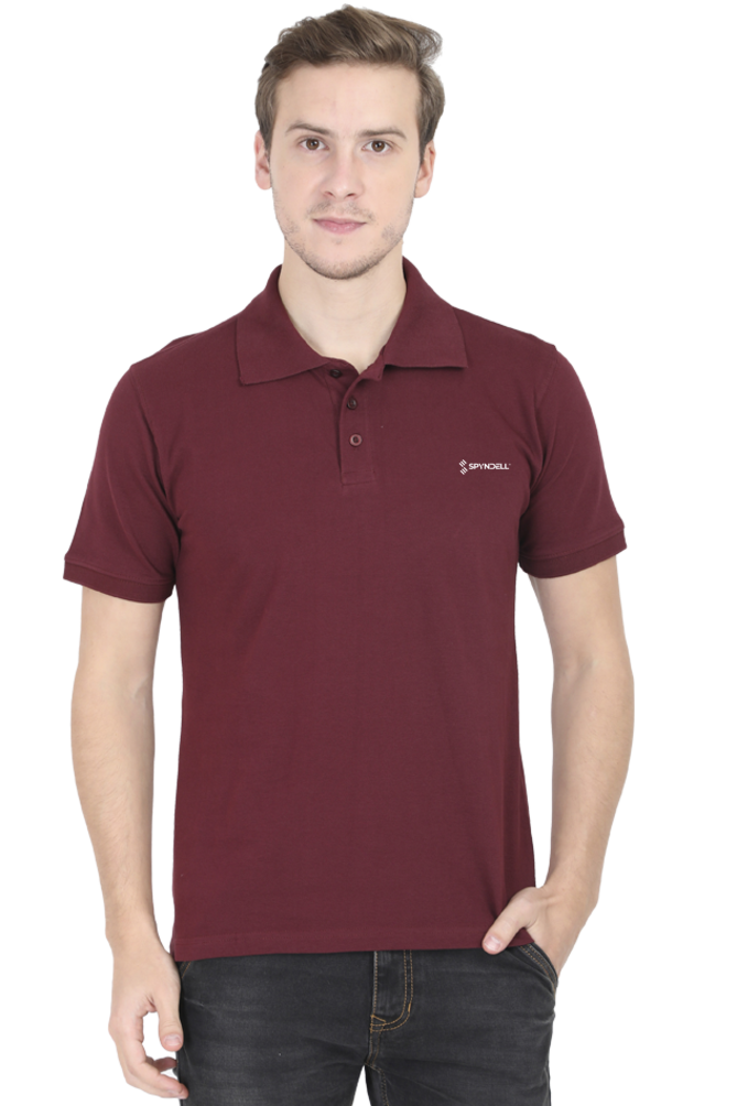 SPYNDELL White Plain (Maroon) - Men's Polo Half Sleeve T-Shirt