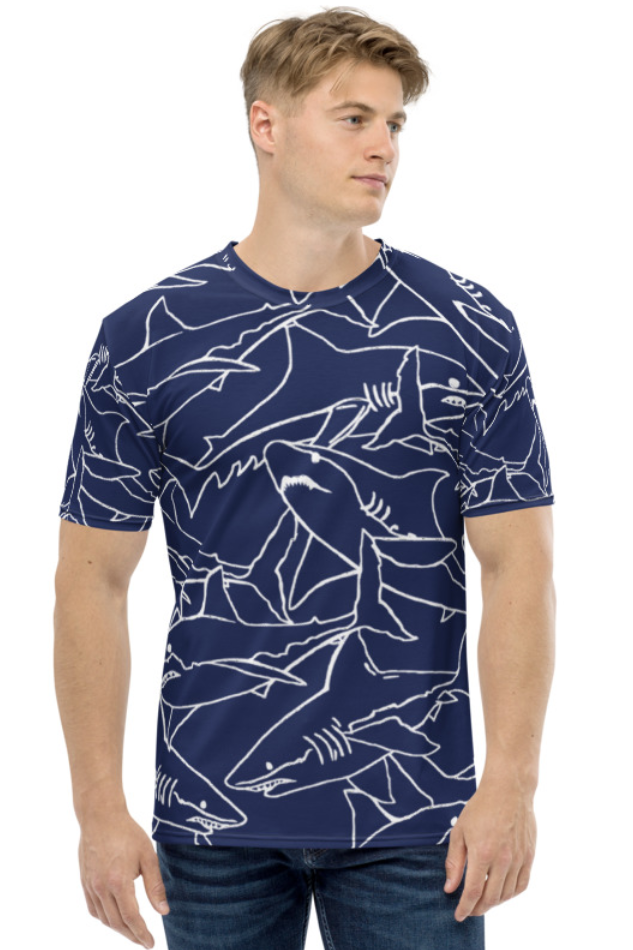 School of Shark - Men's All Over Printed Half Sleeve T-Shirt