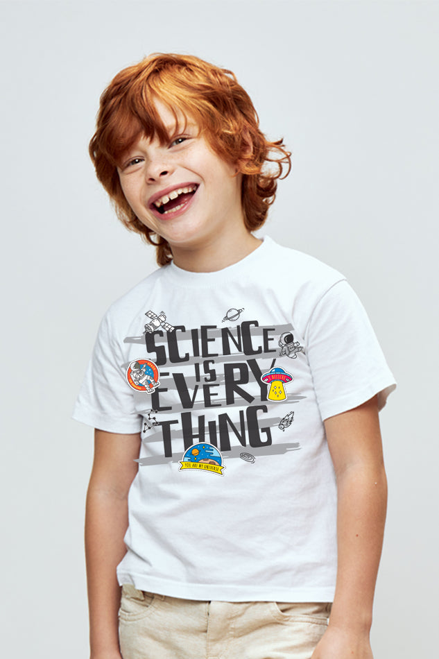 Science Is Everything - Kid's Round Neck Half Sleeve T-Shirt (Boy)