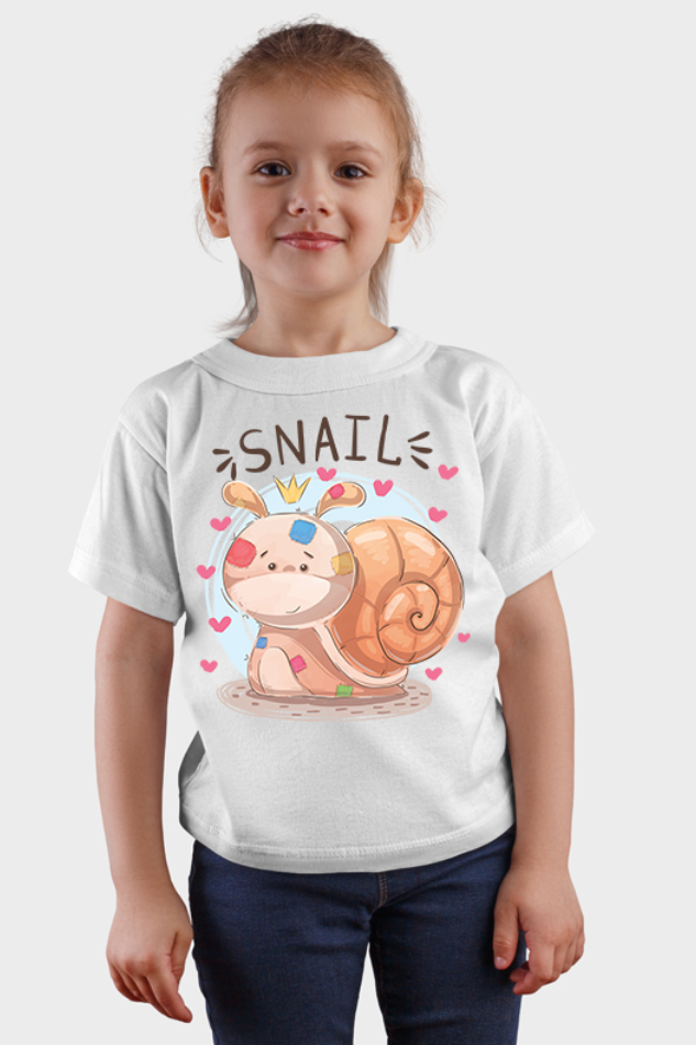 Snail Queen - Kid's Round Neck Half Sleeve T-Shirt