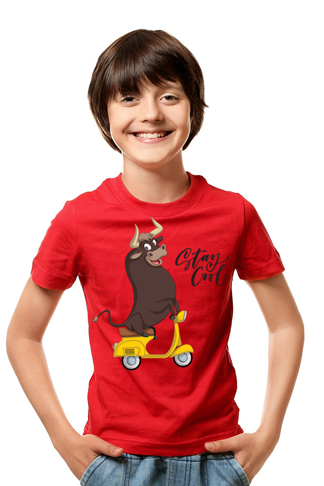 Stay Cool - Kid's Round Neck Half Sleeve T-Shirt (Boy)