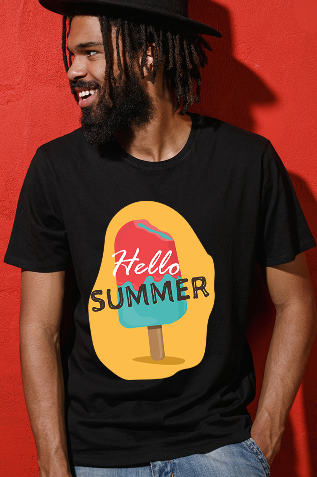 Summer Popsicle - Men's Round Neck Half Sleeve T-Shirt