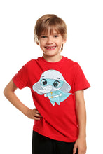 Load image into Gallery viewer, Super Hero Elephant - Kid&#39;s Round Neck Half Sleeve T-Shirt
