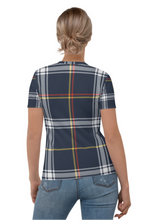 Load image into Gallery viewer, Tartan Square Pattern - Women&#39;s All Over Printed Half Sleeve T-Shirt
