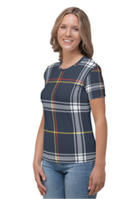 Load image into Gallery viewer, Tartan Square Pattern - Women&#39;s All Over Printed Half Sleeve T-Shirt
