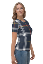 Load image into Gallery viewer, Tartan Square Pattern - Women&#39;s All Over Printed Half Sleeve T-Shirt
