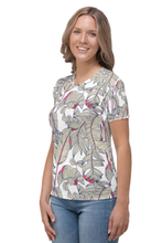 Load image into Gallery viewer, Tropical Plant Seamless Pattern - Women&#39;s All Over Printed Half Sleeve T-Shirt
