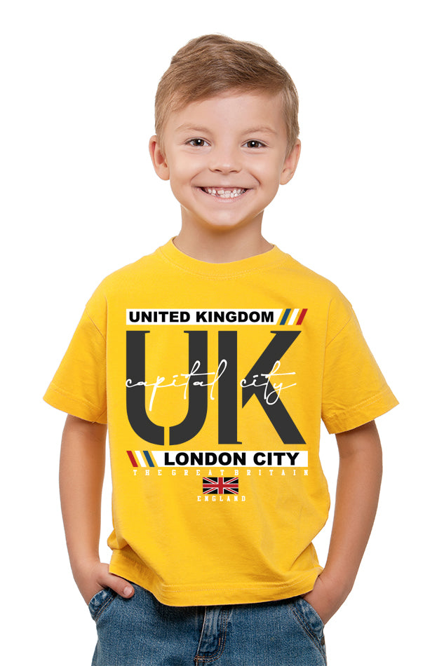 UK London City - Kid's Round Neck Half Sleeve T-Shirt (Boy)
