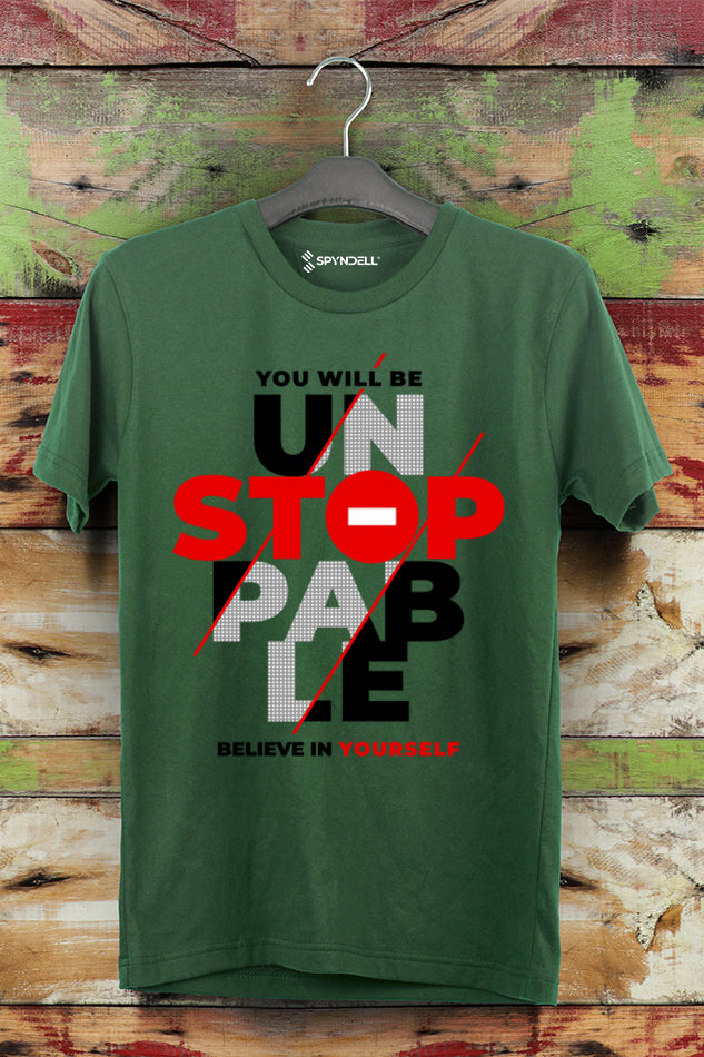 Unstoppable - Men's Round Neck Half Sleeve T-Shirt