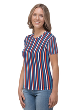 Load image into Gallery viewer, Vertical Seamless Stripe Pattern - Women&#39;s All Over Printed Half Sleeve T-Shirt
