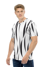 Load image into Gallery viewer, White Tiger Stripes - Men&#39;s All Over Printed Half Sleeve T-Shirt
