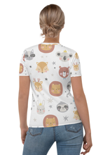 Load image into Gallery viewer, Wild Animal Doodle - Women&#39;s All Over Printed Half Sleeve T-Shirt
