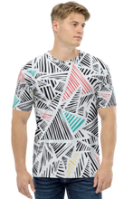 Load image into Gallery viewer, Zebra Triangles - Men&#39;s All Over Printed Half Sleeve T-Shirt
