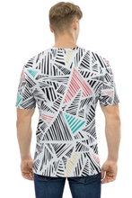 Load image into Gallery viewer, Zebra Triangles - Men&#39;s All Over Printed Half Sleeve T-Shirt
